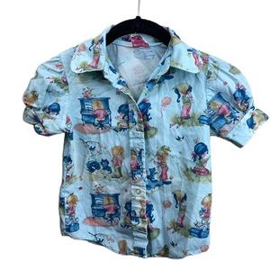 Rare Vintage Girls Button down Shirt